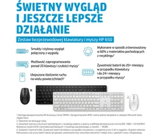 Klaviatūra ir pelė HP 650 belaidė (4R013AA#UUZ)