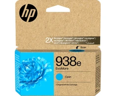 HP 938e EvoMore - 20 ml - Cyan - original - Officejet - Nabój atramentowy - do Officejet Pro 9110b, 9120, 9120b, 9120e, 9130b, 9130e, 9720E, 9730e (4S6X9PE#LS1)