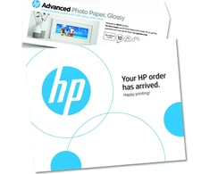 HP Advanced – blizgus – 10,5 mil – 102 x 305 mm – 250 g/m2 – 65 svarai – 10 lapų fotopopierius – skirtas ENVY Inspire 7920e