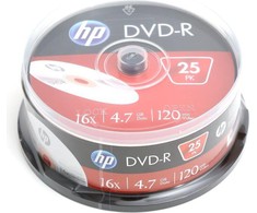 Hewlett Packard (HP) HP DVD-R 4,7 GB 16x25 vnt (HP1625-)