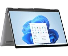 Hewlett Packard (HP) HP ENVY x360 14-fa0016nw AMD Ryzen™ 7 8840HS 2-in-1 Nešiojamas kompiuteris 35.6 cm (14") 2K Jutiklinis ekranas 16 GB LPDDR5 SDRAM 512 GB SSD Wi-Fi 7 (802.11be) Windows 11 Home AI PC Sidabrinis