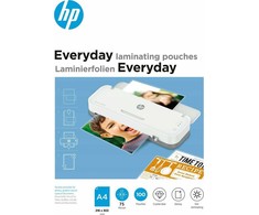 HP Laminavimo plėvelės EVERYDAY, A4, 75 mikronų, 100 vnt., skaidrios/blizgios