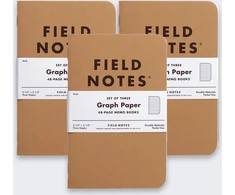 HP Notes Field Notes Original Kraft Kratka 3 Pack
