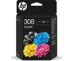 HP 308 juoda i spalva dwupak 6L6S6UE