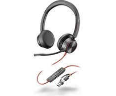 Hewlett Packard (HP) „Poly“ ausinės su mikrofonu „Blackwire C8225-M Stereo USB-C/A“ (didmeninė kaina)