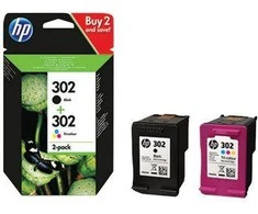 Hewlett Packard (HP) Rak HP Toneris Ink / 302 Cart Combo 2 vnt. (X4D37AE)