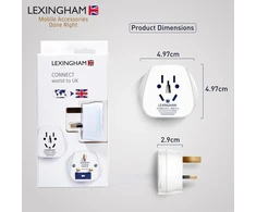 LEXINGHAM UNIVERSALUS PERĖJIMO ADAPTERIS PASAULINIS -> JK
