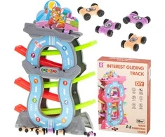 Huabiao Toys Krentančių mašinėlių rinkinys 5 aukštai, 8 mašinėlės