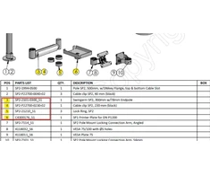 Ergonomic Solutions Huawei Kit: Swingarm AP2, kabelio laikiklis (HMSHOST-INT5-02)