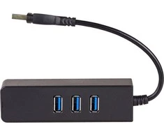 AKYGA AK-AD-32 Hub USB 3.0 &amp; tinklo plokštė 3 x USB / RJ45 10/100/1000 15 cm