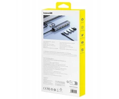 HUB USB Baseus USB-A/USB-C UltraJoy Series 4xUSB-A 3.1 1xUSB-C 5V - pilkas (6932172655822)
