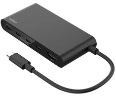Belkin USB šakotuvas USB-C, HDMI 2.0 4K, 4 prievadai USB-C 10 Gbps, maitinimo šaltinis 100 W