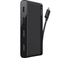 Belkin Travel Hub USB-C 4 prievadų juodas F4U090btLBK