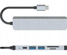 HUB USB Bounn Hub 6w1 USB-C HDMI 4K30hz USB C USB3.0 USB2.0 + SD/TF