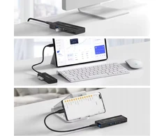 HUB USB-C 7in1 SSD M.2 NVME PCIE SATA SD adapteris M2 Zenwire HUB63