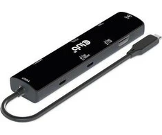 HUB USB Club 3D Club3D mazgas USB-C (USB4), 6 viename šakotuvas su HDMI 8K60Hz / 4K120Hz, 2xUSB-A, RJ45 A 2xUSB-C, 1xData, 1xPD - įkraunama 100W