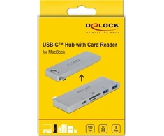 „HUB USB Delock 1x SD 1x USB-C PD 1x Micro SD + 2x USB-A 3.2 Gen1 (64078)“