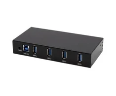 HUB USB Exsys EX-11234HMS-2 – 4 prievadų USB 3.2 Gen 1 šakotuvas, skirtas montuoti ant DIN bėgelio ir ant sienos su VIA VL817_Q7S lustu (15.06.3531)