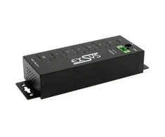 HUB USB Exsys EX-1537HMVS – valdomas, 7 prievadų metalinis USB-C 3.2 Gen 1 šakotuvas su apsauga nuo viršįtampių EDS 15 kV (15.06.3517)