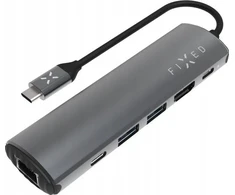 Fixed Fiksuotas | 6 prievadų USB-C HUB Pro nešiojamiesiems kompiuteriams ir planšetiniams kompiuteriams
