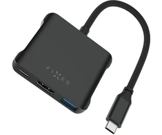 Šakotuvas FIXED HUB Quadri multiport 5 in 1, juodas