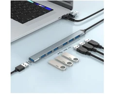 GEMBIRD 7 prievadų USB 3.2 (1 kartos) C tipo šakotuvas, SI