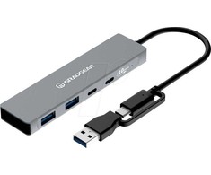 HUB USB Graugear GRAUGEAR 10Gbps USB-HUB 4x USB 3.2, 2x Type-C und 2x Type-A