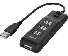 HUB USB Hama 4x USB-A 2.0 (002001180000)