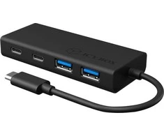 ICY BOX USB 3.0 HUB Type-C iki 2x Type-C ir 2x Type-A jungtys