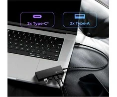 USB ŠAKOTUVAS Icy Box ICY BOX IB-HUB1436-CPD 4 prievadų USB 3.2 Gen 2, USB šakotuvas (juodas)