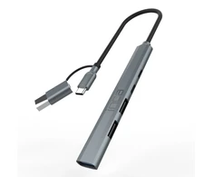 HUB USB Inca INCA Adapteris IUTP-06TX USB C/A USB 3.0/2.0 + Typ-C, 100W