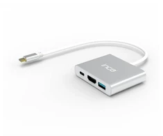 HUB USB Inca ITPC-04T huby i koncentratory USB Type-C 5000 Mbit/s sidabrinė, balta