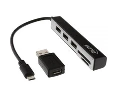 HUB USB InLine 1x SD 1x Micro SD + 3x USB-A 2.0 (66775C)