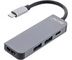 InLine daugiafunkcis šakotuvas USB 3.2, 1x USB-C, 2x USB-A, HDMI,