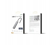 HUB USB Jcpal Linx USB-C 7in1 - USB-C adapteris (2 x USB-A 3.0 / USB-C 3.1 / HDMI 60Hz / micro/SD kortelių skaitytuvas / PD 100W) indigo (JCP6365)