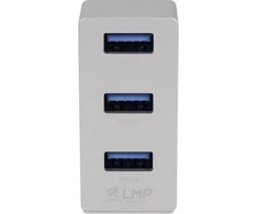 HUB USB LMP USB-C mažytis šakotuvas, 3 prievadų USB-A šakotuvas – sidabrinis