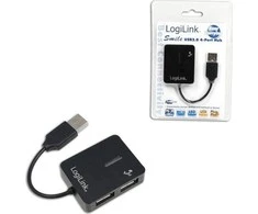 LogiLink HUB USB 2.0 4 prievadų „Smile“ – juodas UA0139