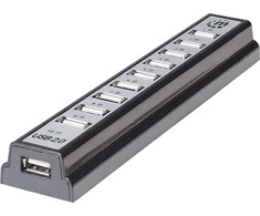 Manhattan 161572 sąsajos šakotuvas USB 2.0 Type-B 480 Mbit/ai Juoda