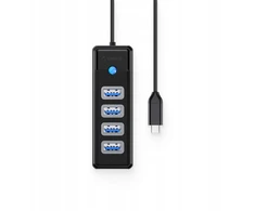 Orico PW4U-C3 USB Hub 4-port USB-A 3.0 1m – juodas