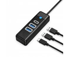 Orico PWC2U-C3 3-port USB hub 2x USB-A 3.0 1x USB-C 3.0 1 m - juodas