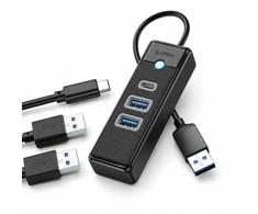 Orico PWC2U-U3 3-port USB hub 2x USB-A 3.0 1x USB-C 3.0 1 m - juodas