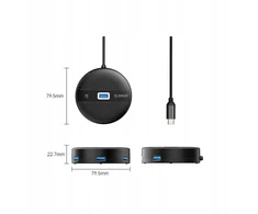 ORICO YS1-C2 4-port USB hub 1x USB-A 3.0 3x USB-A 2.0 0.3 m – juodas