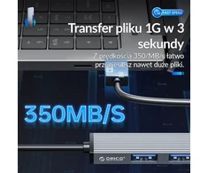 „Orico“ šakotuvas USB 5Gbps 1*USB-A 3.1, 3*USB-A 2.0, aliuminio