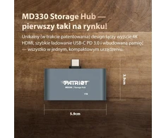 HUB USB Patriot PMD128GH013 1x USB-C PD 1x HDMI + 3.2 Gen1 (PMD128GH013)