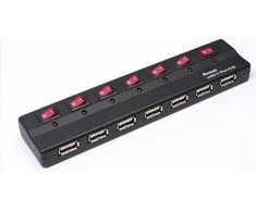 KONCENTRATORIAUS USB PremiumCord 7 x USB-A 2.0 (ku2hub7sw)