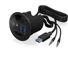 ICYBOX IB-HUB1404A Icy Box Desk Hub 2x USB 3.0, 1x USB 3.0 Type-C, garso įvestis / išvestis, SD skaitytuvas