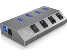Icy Box 4 IB-HUB1405C Uosto centras USB 3.0