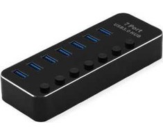 Roline USB HUB USB 3.2 Gen 1 šakotuvas, skirtas ROLINE nešiojamiesiems kompiuteriams, 7 atskirai perjungiami prievadai