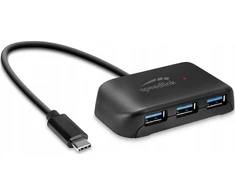 HUB USB Speedlink SNAPPY EVO, USB 3.2 Gen 1 (3.1 Gen 1) Type-C, USB 3.2 Gen 1 (3.1 Gen 1) Type-A, USB 3.2 Gen 1 (3.1 Gen 1) Type-C, 5000 Mbit/s, Juodas, 0.2 m, 80 mm