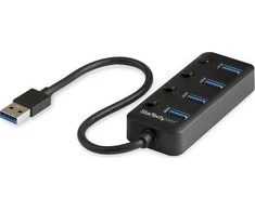 StarTech USB 3.0 HUB 4 prievadai juodi